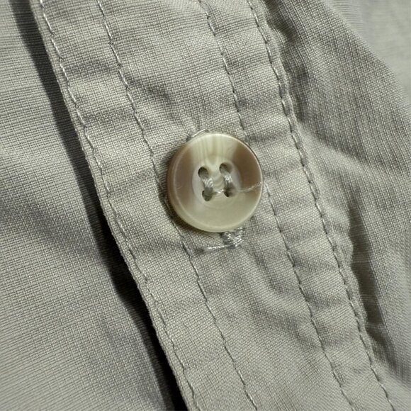 Peter Storm Hiking Shirt Lightweight Tech Safari Shirt Long Sleeve Beige Medium - Picture 5 of 10